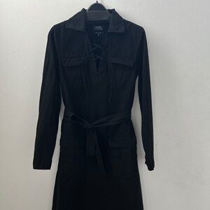 A.P.C. black dress with lace up collar Sz.34
